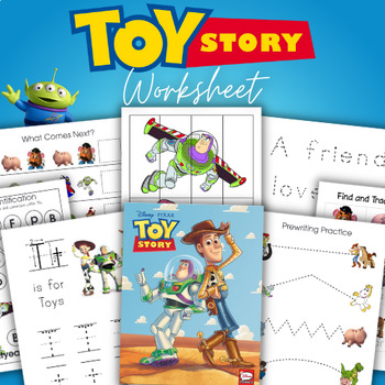 Preview of Printable Disney Toy Story Worksheets and Activity Sheets