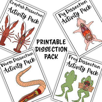 Preview of Printable Dissection Pack - Frog, Crayfish, Earth Worm and Pig