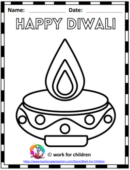 shubh diwali coloring pages for children