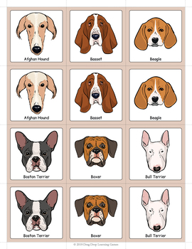 Online Memory Matching Game for Kids: Dogs
