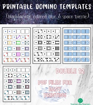 Preview of Printable Domino Templates