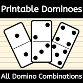 Printable Dominoes - Domino Game Pieces, Dominos for Math,