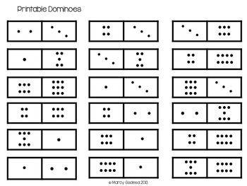 Printable Dominos and Addition Template by Searching for Teacher