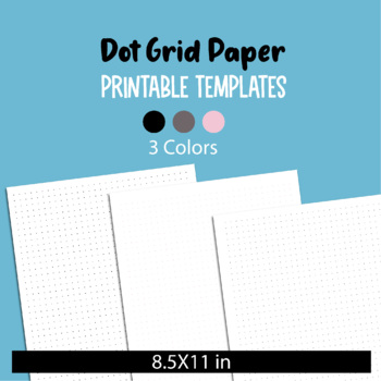 Preview of Printable Dot Grid Paper for Kid Journaling, graph making 8.5 X 11 in