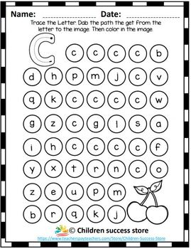 Printable Dot Marker Alphabet Worksheets by Children success store