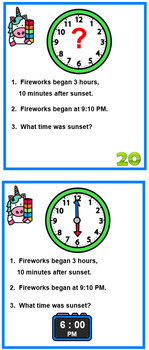 Preview of Printable ELAPSED TIME CARD SET