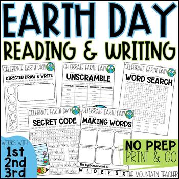 Preview of Printable Earth Day Activities - Earth Day Reading & Earth Day ELA Activities
