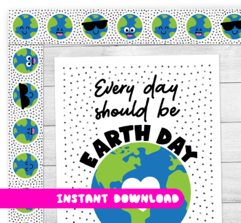 Preview of Printable Earth Day Bulletin Board Border