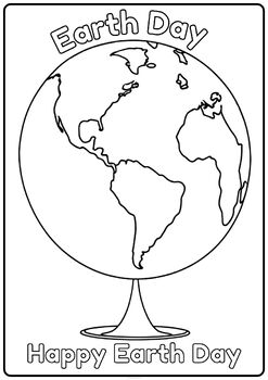 Preview of Printable Earth Day Coloring Pages - FREE
