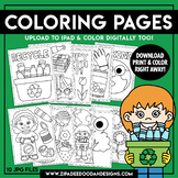 Printable Earth Day Coloring Pages {Zip-A-Dee-Doo-Dah Designs}