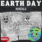 Printable Earth Day Mandala Coloring Pages Sheets - Fun Ea