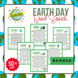 Printable Earth Day Word Search puzzle Bundle | Earth Day 