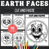 Printable Earth Faces Cut And Paste Coloring Pages - Fun A