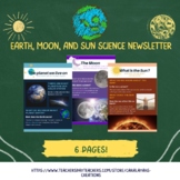Printable Earth, Moon, and Sun Informational Newsletter 3rd grade