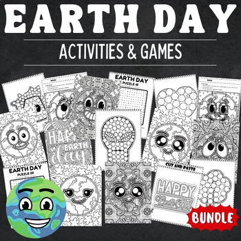Preview of Printable Earth day Activities & Games - Fun Environment Activities - BUNDLE