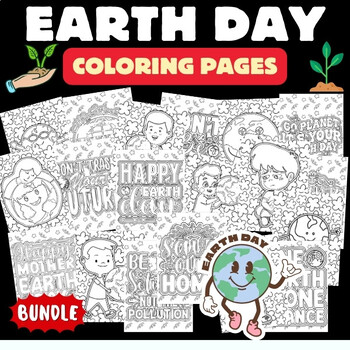 Preview of Printable Earth day Coloring Pages Sheets - Fun Arbor day | Fun April Activities