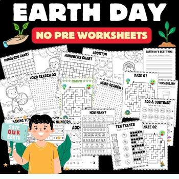 Preview of Earth day | World Environment Day No Prep Worksheets Workbook | April Activities