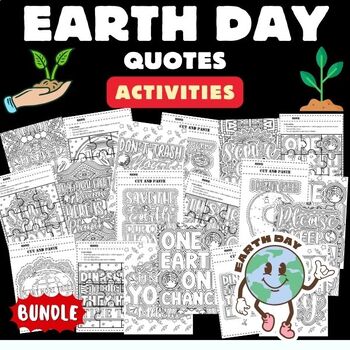 Preview of Printable Earth day Quotes Activities - Fun Earth day Activities & Games