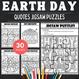 Printable Earth day Quotes Jigsaw Coloring puzzles -Fun Ap