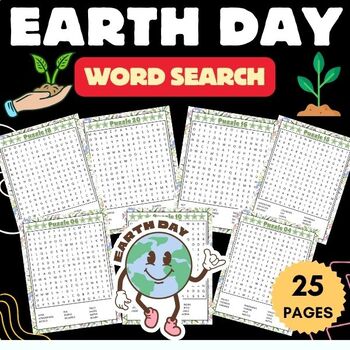 Preview of Earth day Word Search Puzzles With Solution - World Environment Day activities