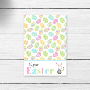 Preview of Printable Easter Egg Mini Cookie Card Tags, Easter 3.5x5" Flat Lay Note Cards