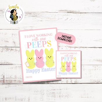 Preview of Printable Easter Peep Gift Tags | Medical Tags for Doctors, Nurses, Dentist