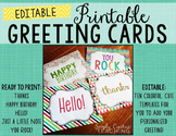 Printable & Editable Greeting Cards