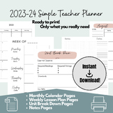 Printable Educator Planner 2023-24 - Simple, clean, large 