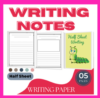 Printable Lined Paper wide ruled with dashed center guide line