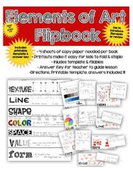 Preview of Printable Elements of Art FlipBook & FREE EDITABLE POWERPOINT
