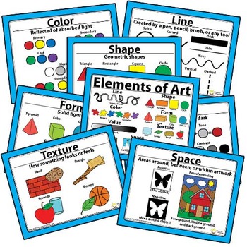 Preview of Printable Elements of Art Posters Art Classroom Visuals Posters