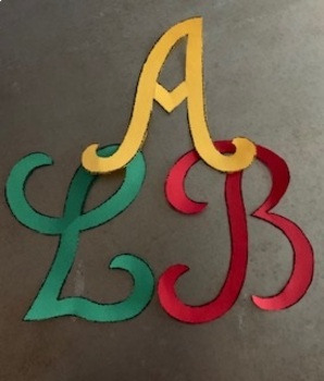 Preview of Printable Embroidery Stencil Alphabet Letters for 50's Costumes or Bulletin Bds