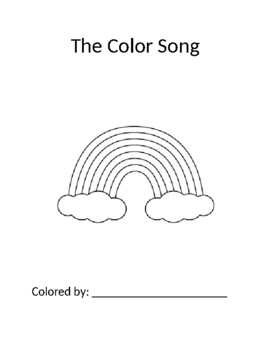 Preview of Printable Emergent Reader - The Color Song