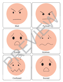 Preview of Printable Emotions Flashcards