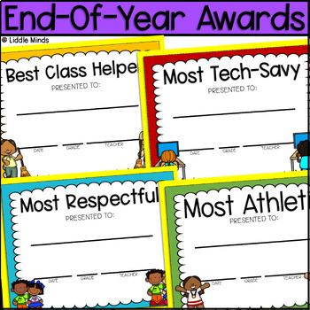 Printable End of Year Awards by Liddle Minds | TPT