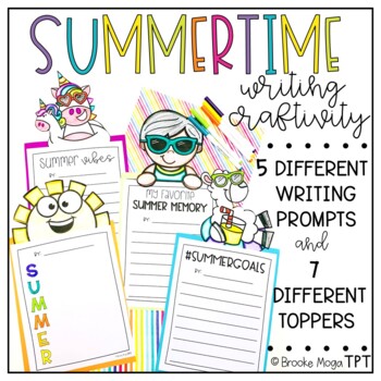 Preview of Printable End of Year Summer Craftivity Writing Craft
