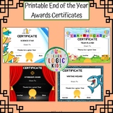 Printable End of the Year Awards Certificates
