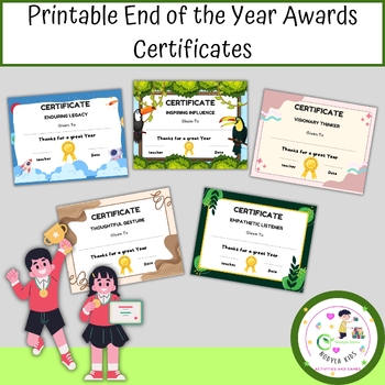 Preview of Printable End of the Year Awards Certificates | End of the Year Activities