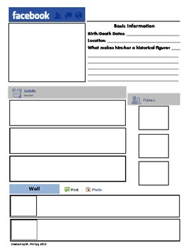 facebook template for students