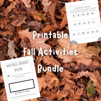 Preview of Printable Fall Activities Bundle