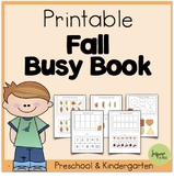 Fall Math and Counting Busy Book (Prek, Preschool, Kindergarten)