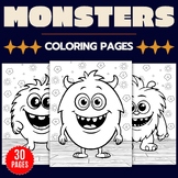 Printable Fall Monsters Coloring Pages Sheets - Fun Septem