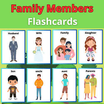 Printable Family Members Vocabulary Flashcard by My education my right