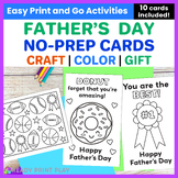 Printable Father's Day Coloring Card | Donuts with Dad Cra