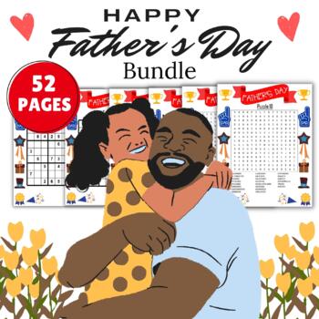 Preview of Printable Fathers Day Bundle Puzzles - Fun Futher's Day Brain Games For Kids