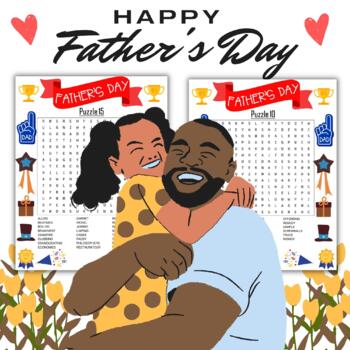 Preview of Printable Fathers Day Word Search Puzzles - Fun Futher's Day Brain Games