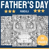 Printable Fathers day Mandala Coloring Pages Sheets - End 