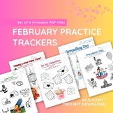 Printable February Practice Trackers, Lunar Chinese New Ye