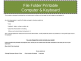 Printable!  File Folder Computer