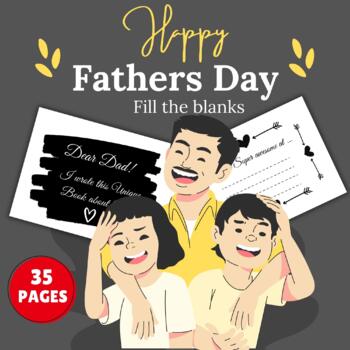 Preview of Printable Fill in the Blank Book for Dad - Fun Fathers Day Writing Activities